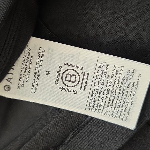 NWT! Athleta Black Hermosa One Piece Swimsuit - Size M - Picture 8 of 8